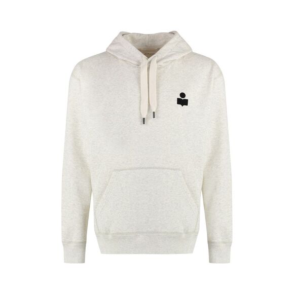 ISABEL MARANT Other - Men's Ecru Velvet Logo Hoodie